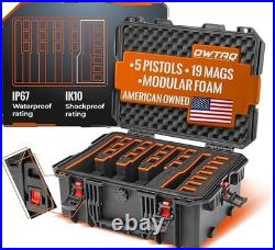 Pistol Case Gun Cases for Handguns with Premium EVA Foam TSA-Approved Hard