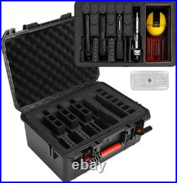 Pistol Case for Multi Handguns Waterproof Hard Shell Gun Cases with Pre-Cut Fo