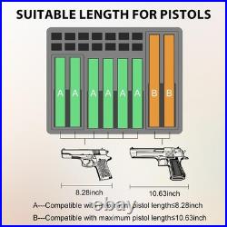 Pistol Case for Multi Handguns Waterproof Hard Shell Handgun Case with Pre-Cut