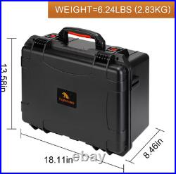 Pistol Case for Multi Handguns Waterproof Hard Shell Handgun Case with Pre-Cut