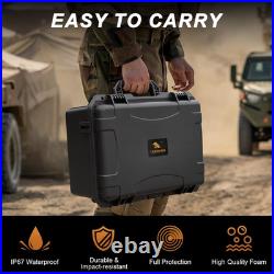 Pistol Case for Multi Handguns Waterproof Hard Shell Handgun Case with Pre-Cut