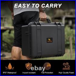 Pistol Case for Multi Handguns Waterproof Hard Shell Handgun Case with Pre-Cut