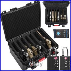 Pistol Case with 2 TSA Locks, TSA Approved Hard Gun Case for Handguns, Holds Mul