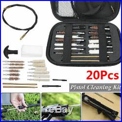 Pistol Cleaning Brush Kit Carrying Case For Caliber Hand Gun 22 357 38 40 45