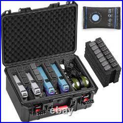 Pistol Gun Case, Hard Waterproof Tsa-Approved Gun Case, Holds Multiple Pistols a