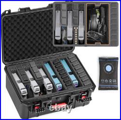 Pistol Gun Case, Hard Waterproof Tsa-Approved Gun Case, Holds Multiple Pistols a