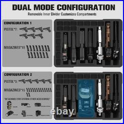 Pistol Gun Case Hold Multiple Handguns Pre cut Waterproof Hard Shell LUGE8Q-BK