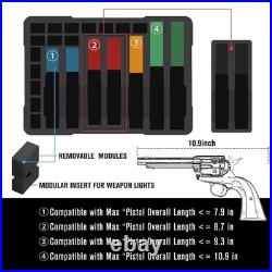 Pistol Gun Case Hold Multiple Handguns Pre cut Waterproof Hard Shell LUGE8Q-BK