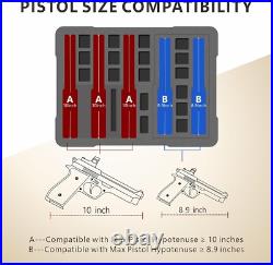 Pistol Gun Case for 5 Handguns Holds Multiple Handguns Case & 17 Magazines T Pistol Gun Case for 5 Handguns Holds Multiple Handguns Case & 17 Magazines T