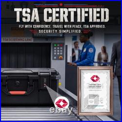 Pistol Gun Case for Handguns, Holds Multiple Pistols Case Built-In Two TSA Appro