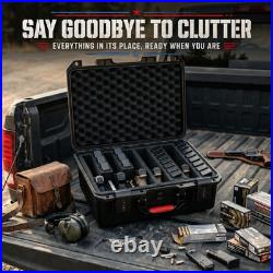 Pistol Gun Case for Handguns, Holds Multiple Pistols Case Built-In Two TSA Appro