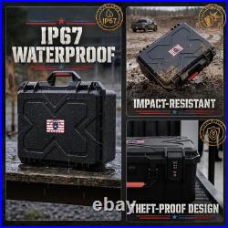 Pistol Gun Case for Handguns, Holds Multiple Pistols Case Built-In Two TSA Appro