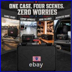 Pistol Gun Case for Handguns, Holds Multiple Pistols Case Built-In Two TSA Appro