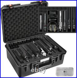 Pistol Gun Case for Multi Handguns Hold Multiple Pistols & Magazines, Pre-Cut