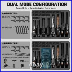 Pistol Gun Case for Multi Handguns Hold Multiple Pistols & Magazines, Pre-Cut