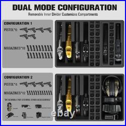Pistol Gun Case for Multi Handguns Hold Multiple Pistols & Magazines, Pre-Cut