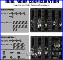 Pistol Gun Case for Multi Handguns Hold Multiple Pistols & Magazines, Pre-Cut