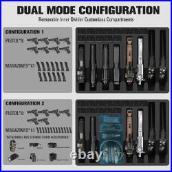 Pistol Gun Case for Multi Handguns Hold Multiple Pistols & Magazines, Pre-Cut