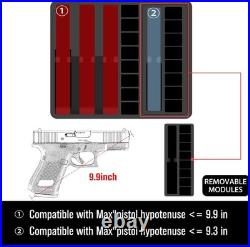 Pistol Gun Case for Multi Handguns Hold Multiple Pistols & Magazines, Pre-Cut