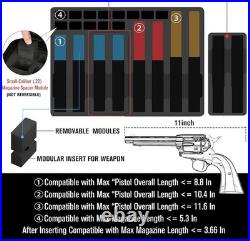 Pistol Gun Case for Multi Handguns Hold Multiple Pistols & Magazines, Pre-Cut