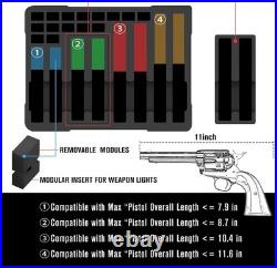 Pistol Gun Case for Multi Handguns Hold Multiple Pistols & Magazines, Pre-Cut