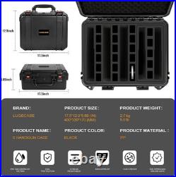 Pistol Gun Case for Multi Handguns Hold Multiple Pistols & Magazines, Pre-Cut