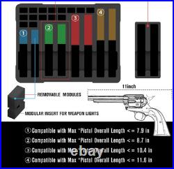 Pistol Gun Case for Multi Handguns Hold Multiple Pistols & Magazines, Pre-Cut