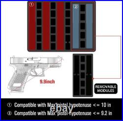 Pistol Gun Case for Multi Handguns Hold Multiple Pistols & Magazines, Pre-Cut