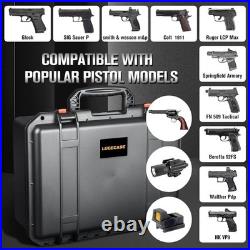 Pistol Gun Case for Multi Handguns Hold Multiple Pistols & Magazines, Pre-Cut