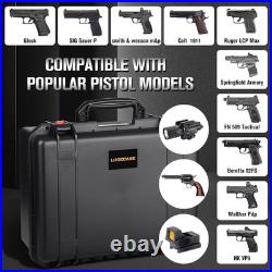 Pistol Gun Case for Multi Handguns Hold Multiple Pistols & Magazines, Pre-Cut