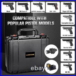 Pistol Gun Case for Multi Handguns Hold Multiple Pistols & Magazines, Pre-Cut