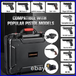 Pistol Gun Case for Multi Handguns Hold Multiple Pistols & Magazines, Pre-Cut