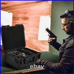 Pistol Gun Case for Multi Handguns Hold Multiple Pistols & Magazines, Pre-Cut