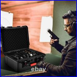 Pistol Gun Case for Multi Handguns Hold Multiple Pistols & Magazines, Pre-Cut