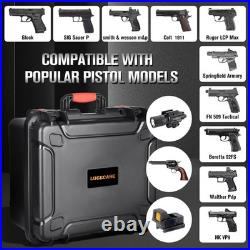 Pistol Gun Case for Multi Handguns Hold Multiple Pistols & Magazines, Pre-c