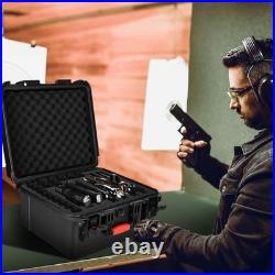 Pistol Gun Case for Multi Handguns Hold Multiple Pistols & Magazines, Pre-c