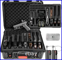 Pistol Gun Case for Multi Handguns Hold Multiple Pistols & Magazines, Pre-cut