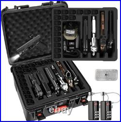 Pistol Gun Case for Multi Handguns Hold Multiple Pistols & Magazines, Pre-cut