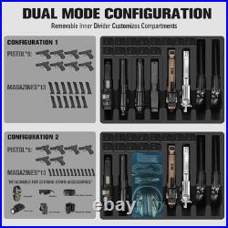 Pistol Gun Case for Multi Handguns Hold Multiple Pistols & Magazines, Pre-cut
