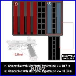 Pistol Gun Case for Multi Handguns Hold Multiple Pistols & Magazines, Pre-cut