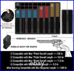 Pistol Gun Case for Multi Handguns Hold Multiple Pistols & Magazines, Pre-cut