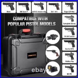 Pistol Gun Case for Multi Handguns Hold Multiple Pistols & Magazines, Pre-cut