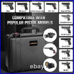 Pistol Gun Case for Multi Handguns Hold Multiple Pistols & Magazines, Pre-cut