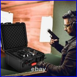 Pistol Gun Case for Multi Handguns Hold Multiple Pistols & Magazines, Pre-cut