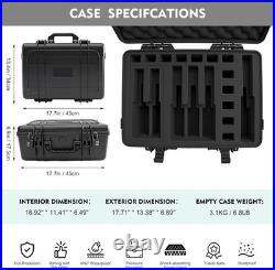 Pistol Gun Case for Multiple Handguns, Pre-Cut Handgun Case Lockable, Waterproof Pistol Gun Case for Multiple Handguns, Pre-Cut Handgun Case Lockable, Waterproof