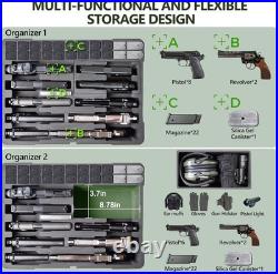 Pistol Gun Case for Multiple Handguns TSA Approved Travel Pistol Case with 2 T
