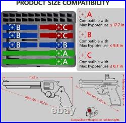 Pistol Gun Case for Multiple Handguns TSA Approved Travel Pistol Case with 2 T