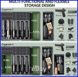 Pistol Gun Case for Multiple Handguns TSA Approved Travel Pistol Case with 2 T