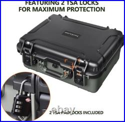 Pistol Gun Case for Multiple Handguns TSA Approved Travel Pistol Case with 2 T