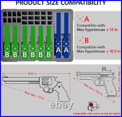 Pistol Gun Case for Multiple Handguns TSA Approved Travel Pistol Case with 2 T